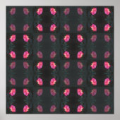Roze rozen patroon poster (Voorkant)