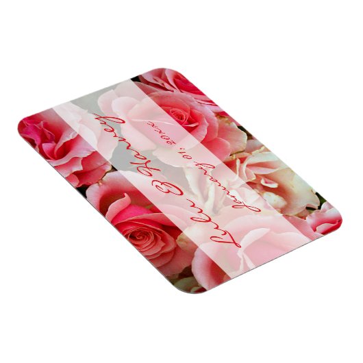 Roze rozen Personal Magnet Magneet (Rechterzijde)