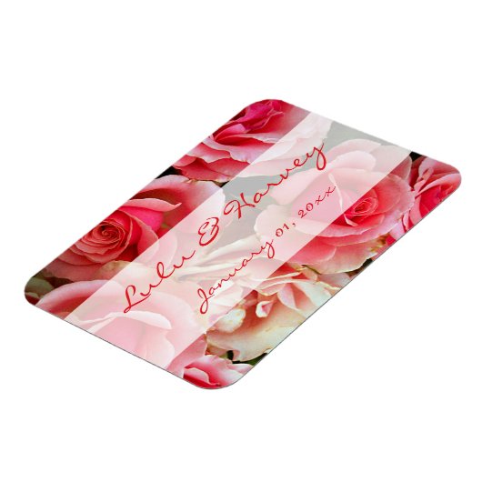 Roze rozen Personal Magnet Magneet (Linkerzijde)