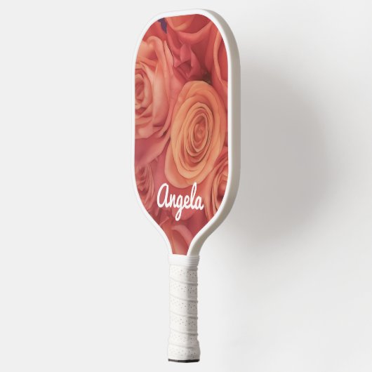 roze rozen personaliseren het pickleball paddle (Links)