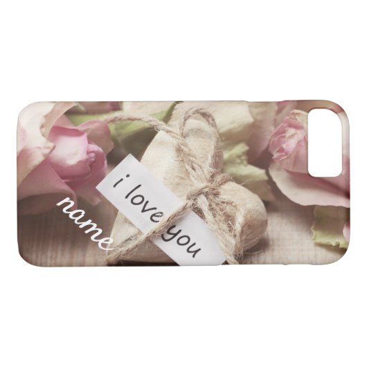Roze rozen personaliseren met het ontwerp van het  Case-Mate iPhone case (Achterkant (Horizontaal))
