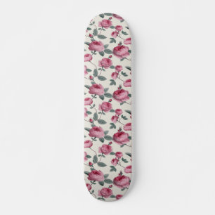 Roze rozen persoonlijk skateboard