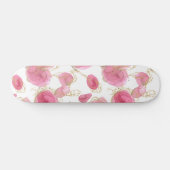 Roze rozen persoonlijk skateboard (Horizontaal)