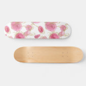Roze rozen persoonlijk skateboard (Horizontaal)