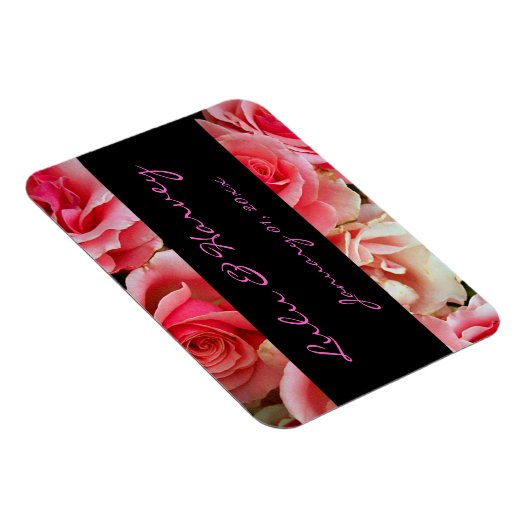 Roze Rozen Persoonlijke Magneet (Rechterzijde)