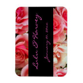 Roze Rozen Persoonlijke Magneet (Verticaal)