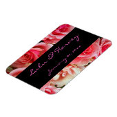 Roze Rozen Persoonlijke Magneet (Linkerzijde)
