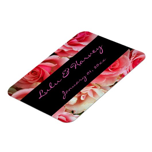Roze Rozen Persoonlijke Magneet (Linkerzijde)