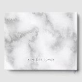 Roze rozen Pewter Waterverf BarefootBride™ Gastenboek (Achterkant)