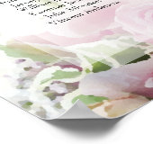 Roze rozen & Pioenrozen 9 Tafel Bruiloft Zitplaats Poster (Hoek)