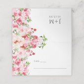 Roze rozen plaatskaartje (Buitenkant ongevouwen)