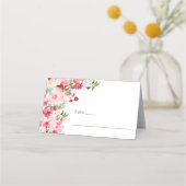 Roze rozen plaatskaartje (Voorkant)