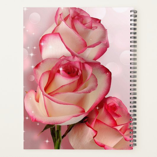 Roze rozen planner (Achterkant)