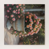Roze rozen planter legpuzzel (Horizontaal)