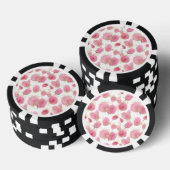 Roze rozen poker chips (Opstapeling)