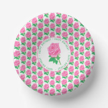 Roze rozen pokerfiches voor verjaardagen