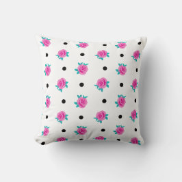 Roze Rozen & Polka Dots – Whimsy Home Patterned Kussen