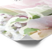 Roze rozen & ponden 9 Tafelbruiningstabel Poster (Hoek)