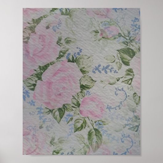 Roze Rozen Poster (Voorkant)