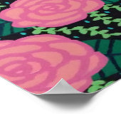 Roze Rozen Poster (Hoek)