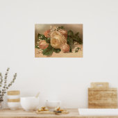 Roze rozen poster (Keuken)