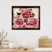 roze rozen poster (Keuken)
