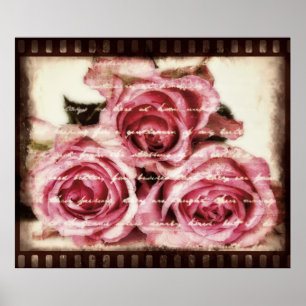  roze rozen poster