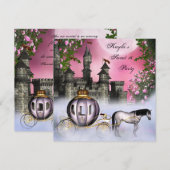 Roze Rozen Prinses Sweet 16 Feest Kaart (Voorkant / Achterkant)