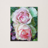 Roze rozen Puzzle met Gift Box Legpuzzel (Verticaal)