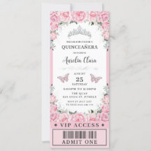 Roze Rozen Quinceañera Sweet 16 VIP Ticket