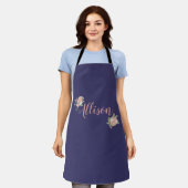 Roze rozen Romantic Floral Paars Oilverf Sweet Schort (Gedragen)