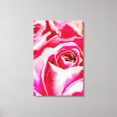 Roze rozen romantische watercolor kunst canvas afdruk (Voorkant)