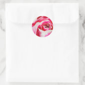 Roze rozen Romantische waterverf kunst Ronde Sticker (Tas)