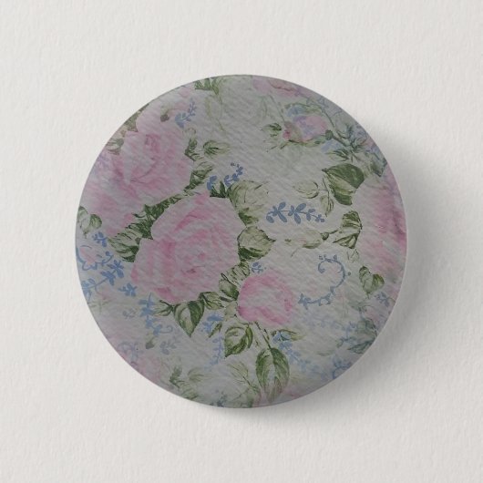 Roze Rozen  Ronde Button 5,7 Cm (Voorkant)