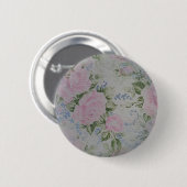 Roze Rozen  Ronde Button 5,7 Cm (Voorkant /achterkant)