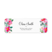 roze rozen, roos, floreel retouretiket etiket (Voorkant)