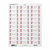 roze rozen, roos, floreel retouretiket etiket (Full Sheet)
