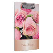 Roze rozen Roos Gold Klembord (Rechts)