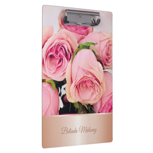 Roze rozen Roos Gold Klembord (Rechts)