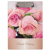 Roze rozen Roos Gold Klembord (Voorkant)