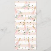 Roze Rozen & Roos Vrijgezellenfeest Menu (Achterkant)