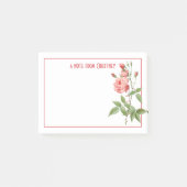  roze rozen rosebuds gepersonaliseerd post-it® notes (Voorkant)