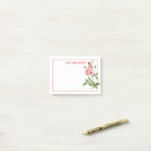 roze rozen rosebuds gepersonaliseerd post-it® notes (Op bureau)