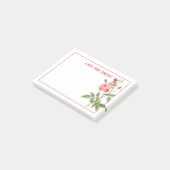 roze rozen rosebuds gepersonaliseerd post-it® notes (Schuin)