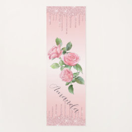 Roze Rozen, Roze Achtergrond & Roze Glitter Yogamat