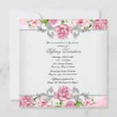 Roze Rozen Roze Baby Meisje Douche Kaart (Achterkant)