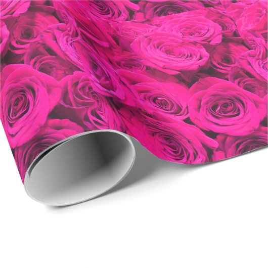 Roze Rozen roze bloemen roze bloemen Cadeaupapier (Rol Hoek)