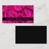 Roze Rozen roze bloemen roze bloemen Visitekaartje (Voorkant / Achterkant)