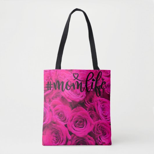 Roze rozen roze bloemen roze bloemencadeau voor ha tote bag (Voorkant)