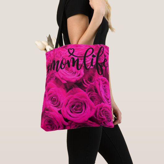Roze rozen roze bloemen roze bloemencadeau voor ha tote bag (Dichtbij)